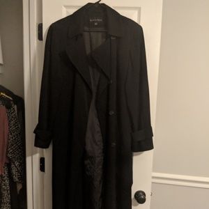 Women's trench length pea coat